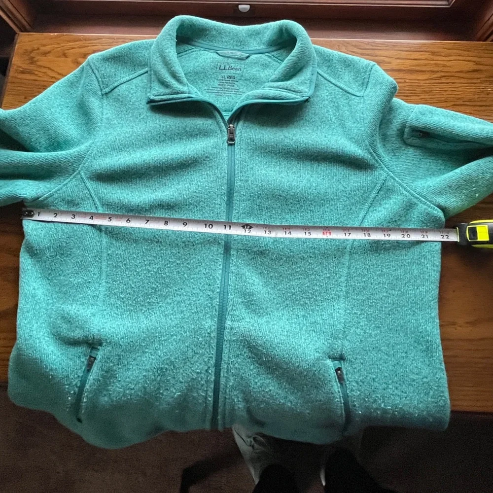 Knit zip-up cardigan by LL Bean, XL